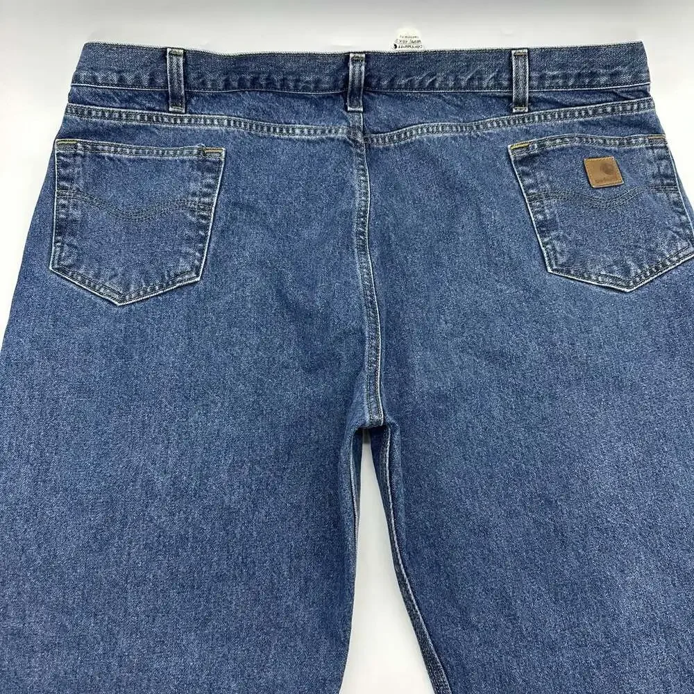 Carhartt Traditional Fit Men’s Size 48x30 Straight Leg Blue Cotton Denim Jeans
